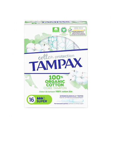 TAMPAX ORGANIC SUPER tampón 16 u