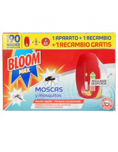 BLOOM MAX FLIES & MOSQUITOES elektrische Wohnung + 2 Nachfüllungen 3 Stk