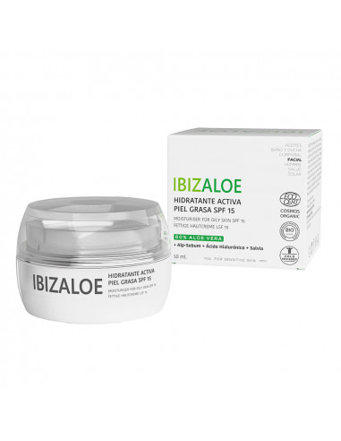 IBIZALOE hidratante activa piel grasa SPF 15 50 ml