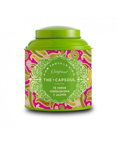 THE CAPSOUL - Thé Vert en Grains 100g avec Menthe Poivrée et Jasmin pour une Infusion Rafraîchissante