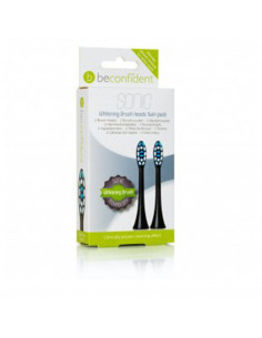 SONIC TOOTHBRUSH HEADS WHITENING BLACK cofanetto 2 pz