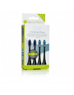 SONIC TOOTHBRUSH HEADS REGULAR/WHITENING BLACK cofanetto...