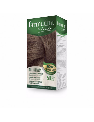 FARMATINT GEL coloración permanente 5d-castaño claro dorado 5 u