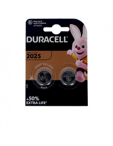 Pacco batterie DURACELL BUTTON LITHIUM 3V 2025 DL/CR2025 x 2 u