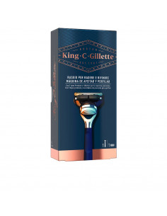 GILLETTE Rasoio di Precisione King per Radere e Definire,...