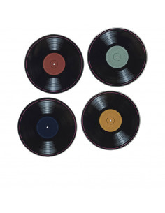 SOUS-VERRE en vinyle d.10 cm 4 u