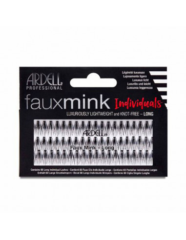 FAUX MINK pestañas individuales negras long 1 u