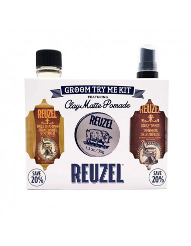 REUZEL Groom Try Me Kit Clay Matte 3-teilig