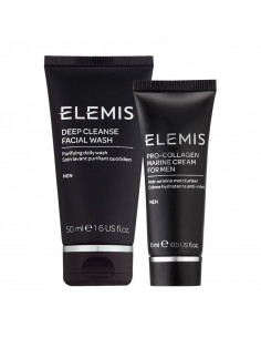 Elemis Men's kit: Elemis Deep Cleanse facial wash 50ml + Elemis Pro-Collagen Marine cream moisturiser for Men 15ml