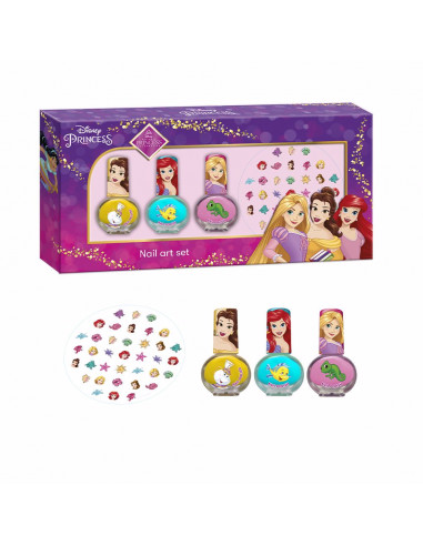 PRINCESAS DISNEY SET UÑAS coffret 4 pz