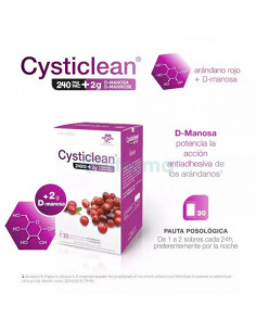 CYSTICLEAN ProB E D-MANNOSE 240 mg PAC e mirtillo rosso bustine 30 unità