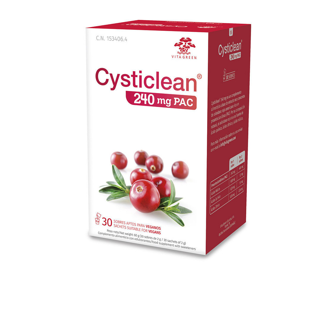 CYSTCLEAN CLASSIC 240 mg PAC und Cranberry-Beutel 30 Einheiten