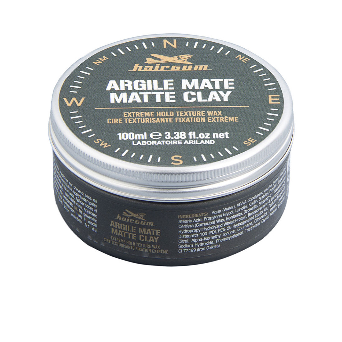 Cire d& 39 argile mate HAIRGUM 100 ml