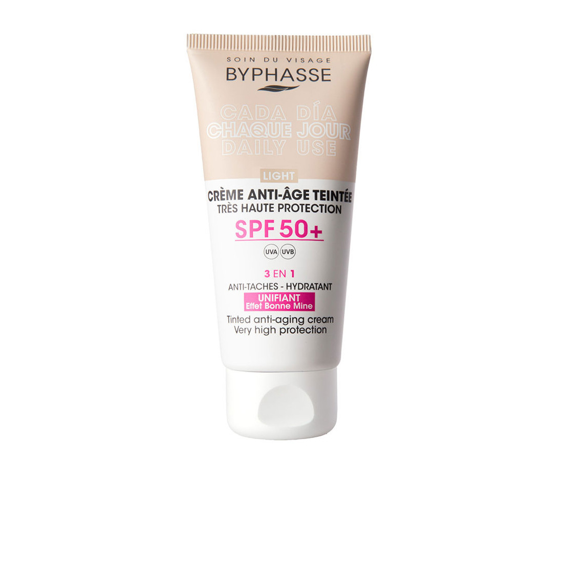 CREMA FACIAL antiedad con color SPF50+ light 50 ml