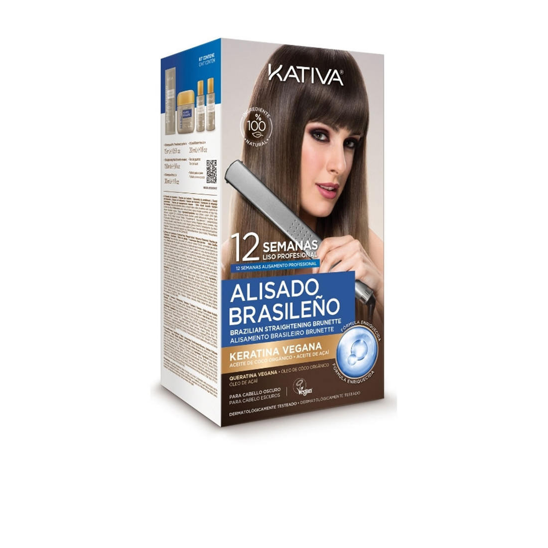 KATIVA PROFESIONAL ALISADO BRASILEÑO PRO DARK ESTUCHE 6 pz