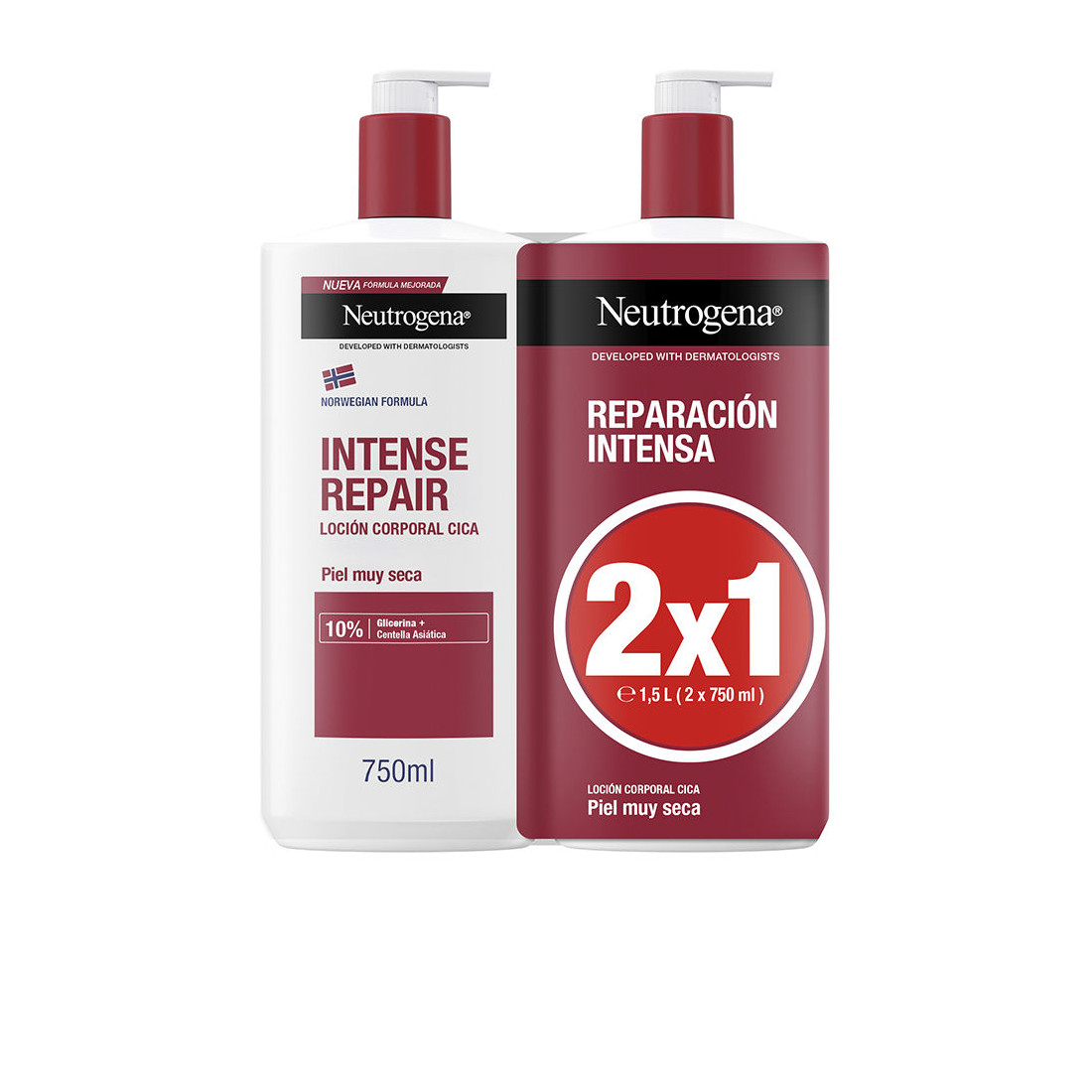 INTENSE REPAIR Lotion für sehr trockene Haut, Packung 2 x 750 ml