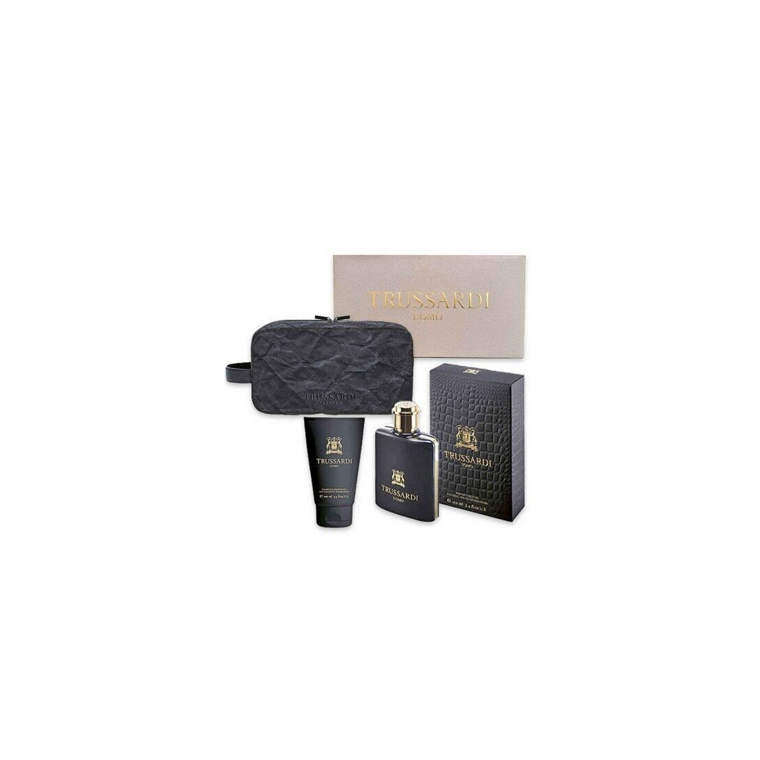 Coffret Trussardi Uomo 3 Pièces : Eau de Toilette, Gel Douche et Après-Rasage pour Homme