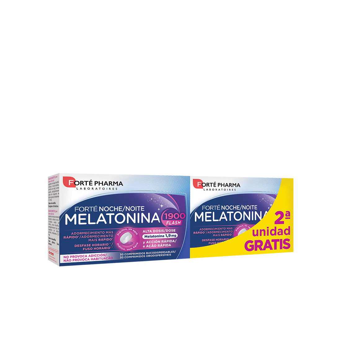 FORTÉ PHARMA MELATONIN 1900 flash faster sleepiness tablets pack 2 x 30 u