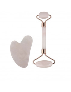 GUA SHA Y RODILLO DE JADE ESTUCHE 2 pz