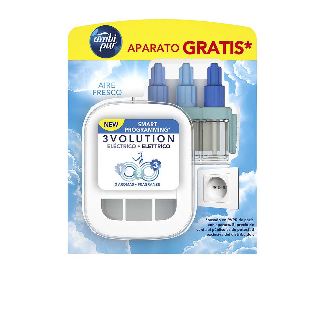 3VOLUTION air freshener device + refill fresh air 20 ml