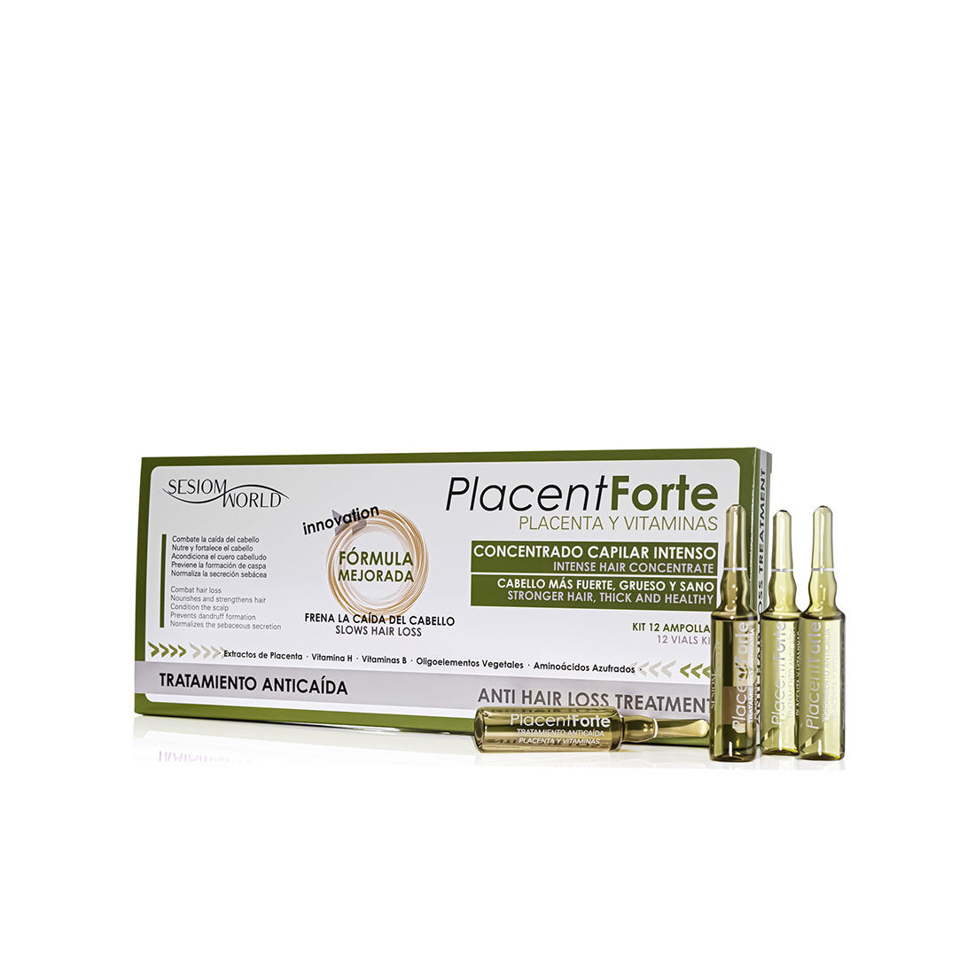 PLACENT FORTE ampoules traitement anti-chute 12 u