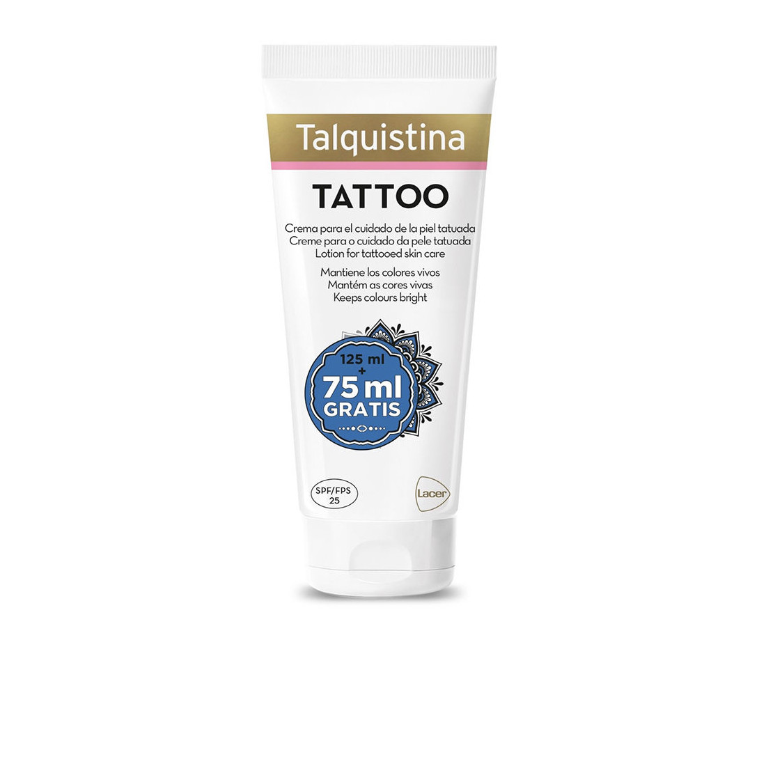 TALKISTINE tatuagem SPF25+ 125 + 75 para presente 200 ml