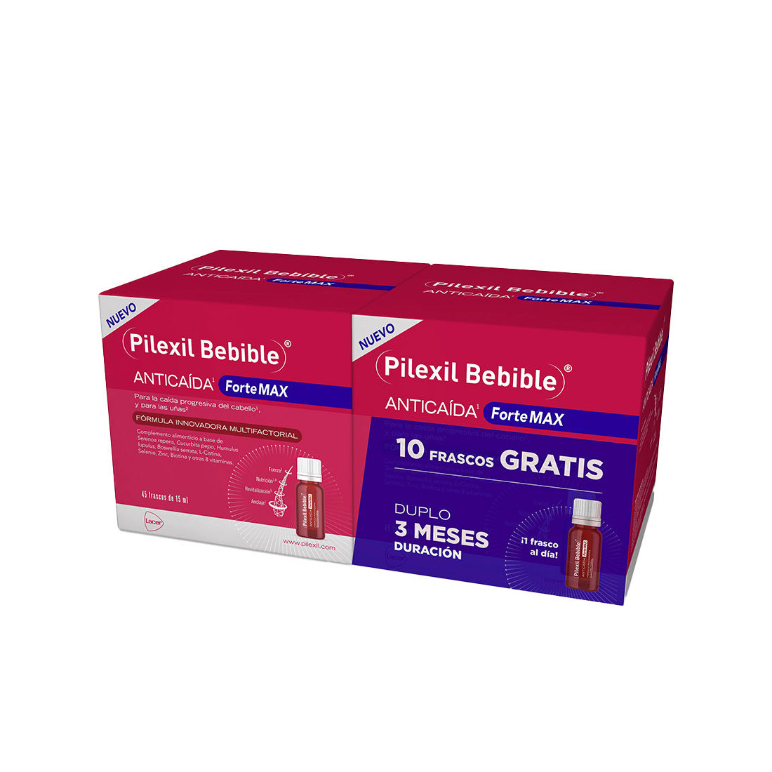 PILEXIL FORTE MAX confezione bevibile anticaduta 2 x 45 u