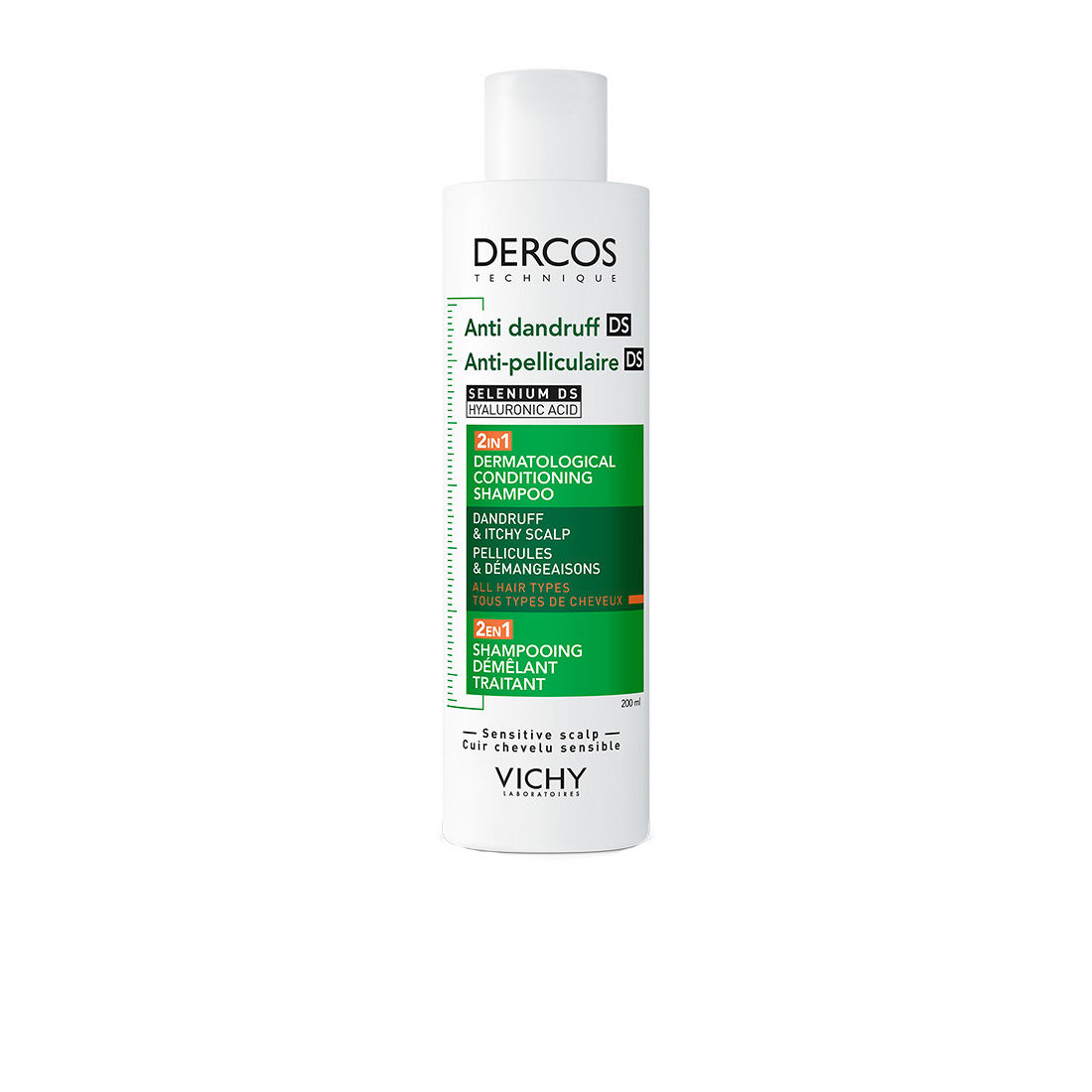 DERCOS TECHNIQUE champú anticaspa 2 en 1 200 ml