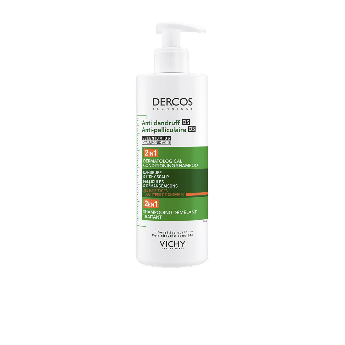 DERCOS TECHNIQUE champú anticaspa 2 en 1 400 ml