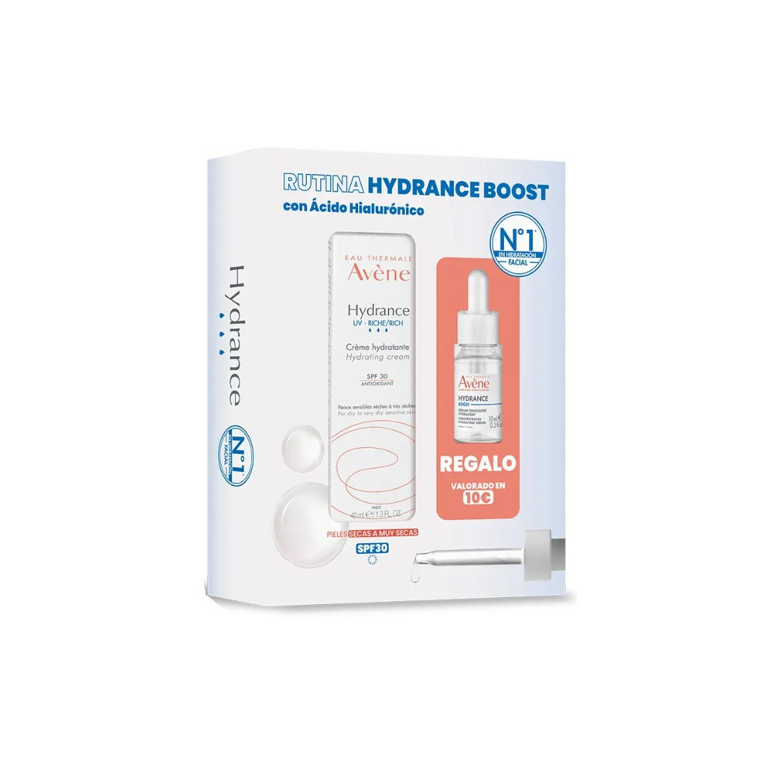 HYDRANCE CREMA HIDRATANTE RICA SPF30 + SERUM LOTE 2 pz