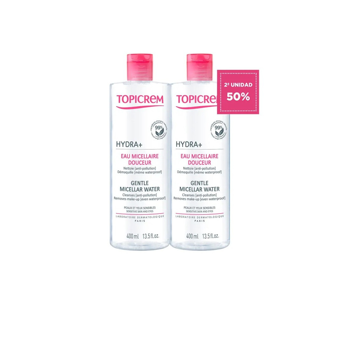 HYDRA+ agua micelar suave duo 2 x 400 ml