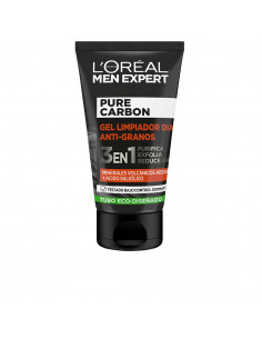 MEN EXPERT pure charcoal gel limpiador antigranos 3 en 1...