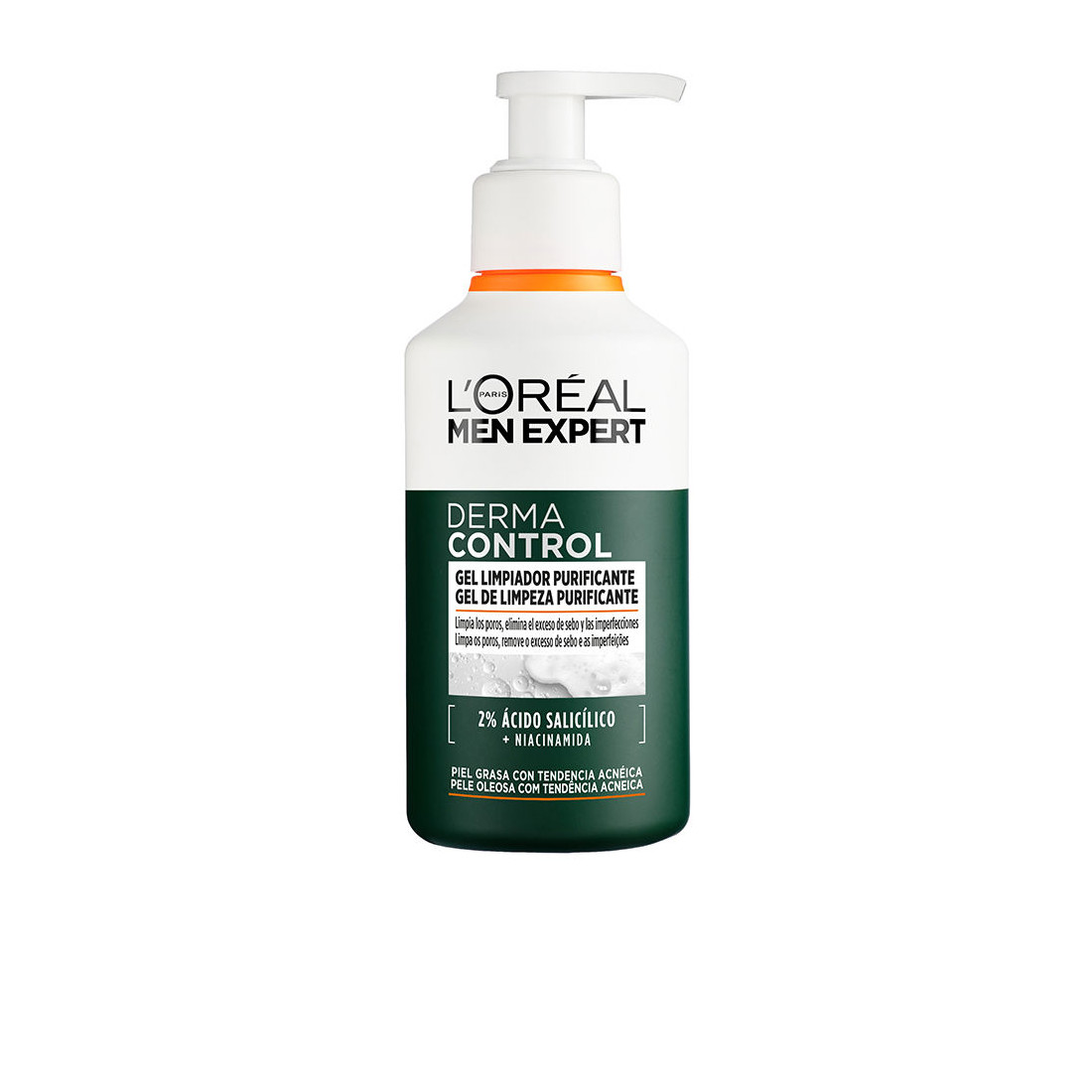 MEN EXPERT DERMA CONTROL gel limpiador purificante 260 ml