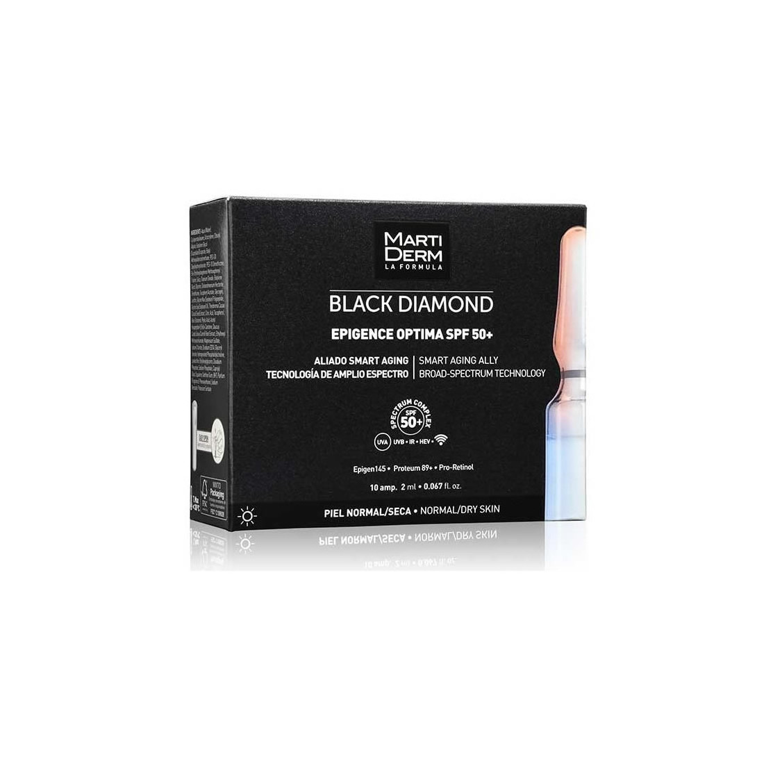 BLACK DIAMOND EPIGENCE OPTIMA ampolas para pele normal-seca FPS50+ 10 x 2 ml