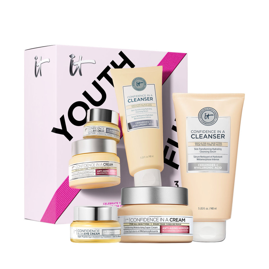 IT Cosmetics Coffret Crème Confiance 4 pcs | Routine Complète Hydratation & Anti-Âge