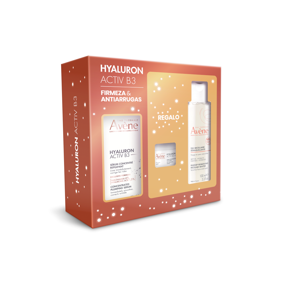 HYALURON ACTIV B3 SÉRUM + MICELAR + CREMA ESTUCHE 3 pz