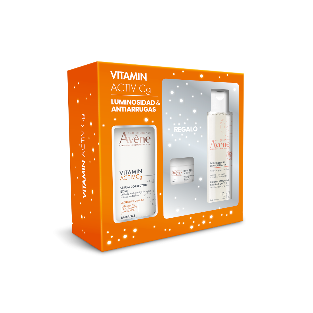 SÉRUM VITAMINE ACTIV CG + MICELLAIRE + CRÈME ETUI 3 pcs