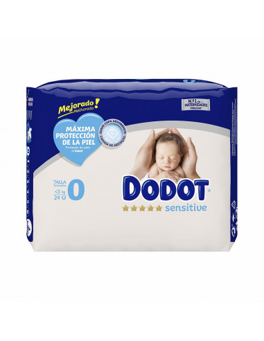 DODOT SENSITIVE RN talla 0 pañales menos 3 kg 24 u