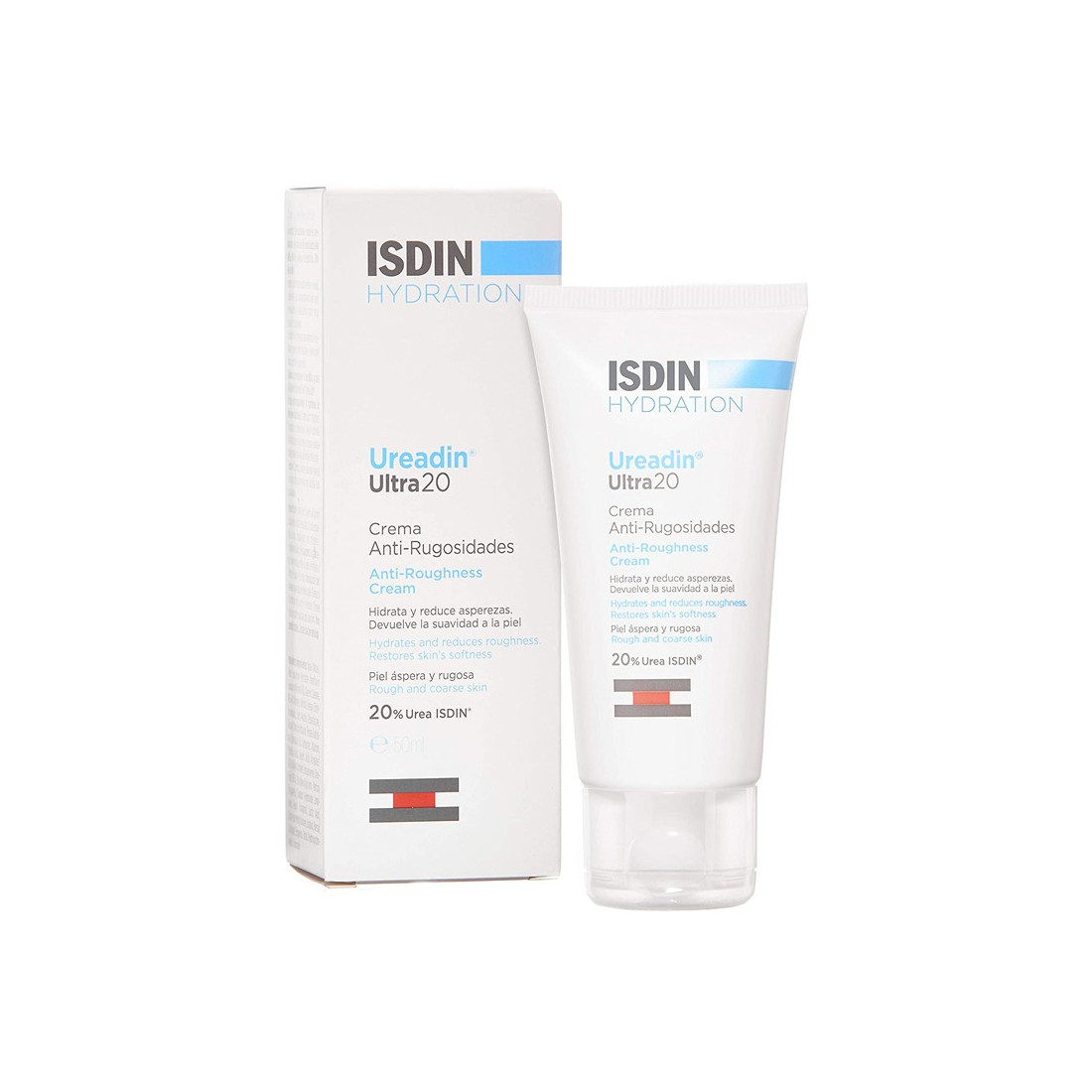 ISDIN UREADIN ULTRA 20 Crème 50 ml - Soin Réparateur Intensif pour Peaux Très Sèches et Rugueuses