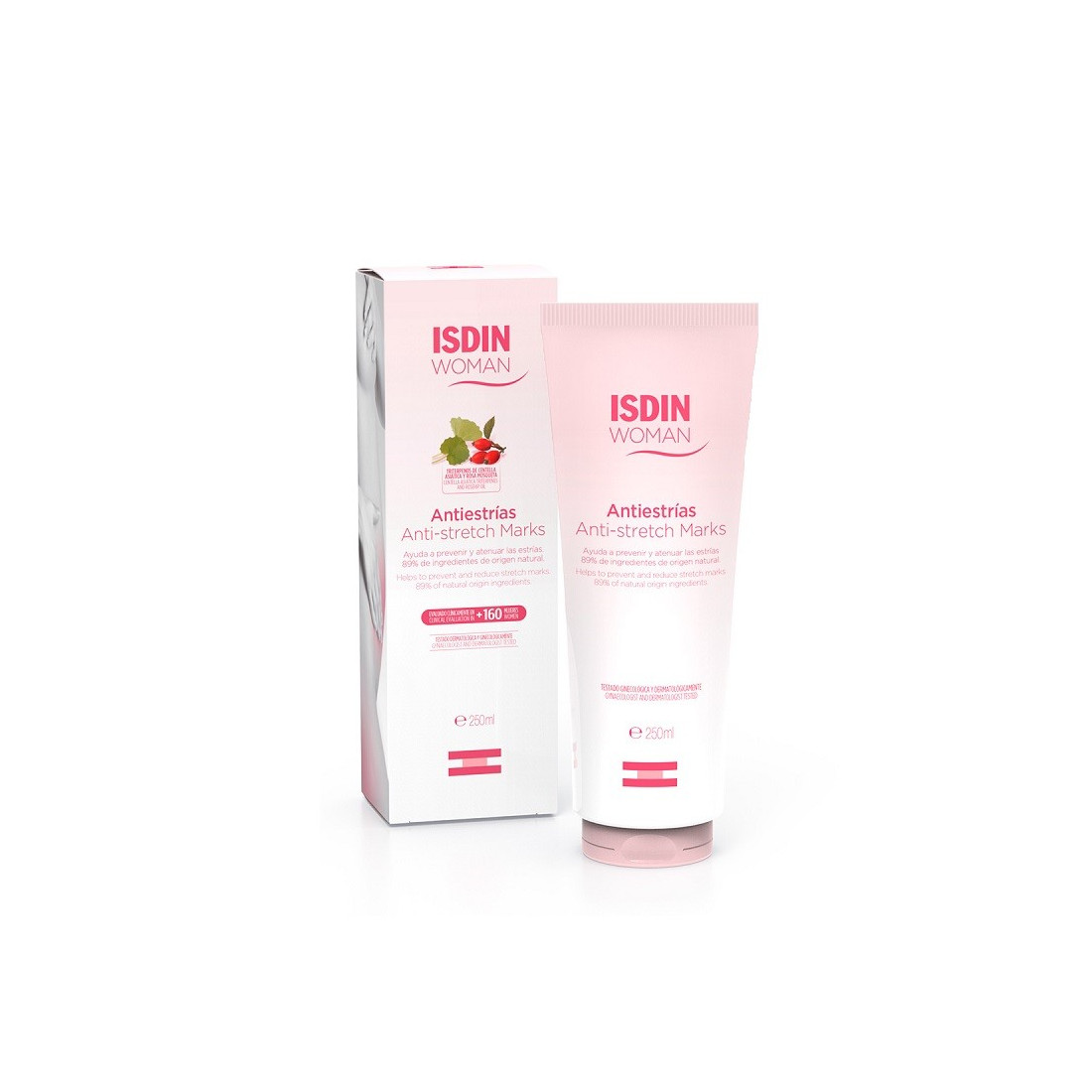 ISDIN WOMAN Crème Anti-Vergetures 250 ml - Prévention et Réduction des Vergetures