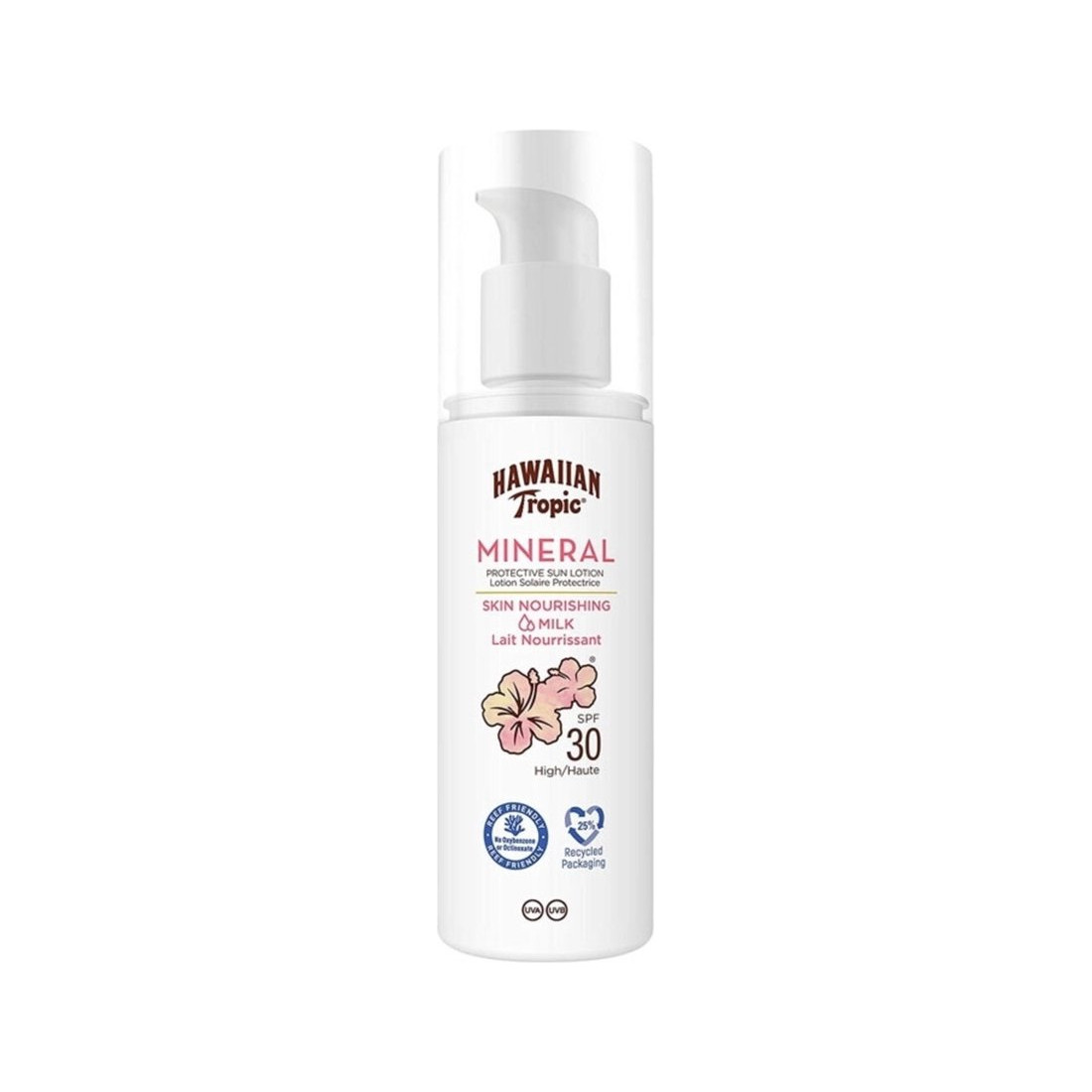 Hawaiian Tropic MINERAL Lait Protecteur pour le Visage SPF30 50 ml – Protection Solaire Naturelle pour Peaux Sensibles