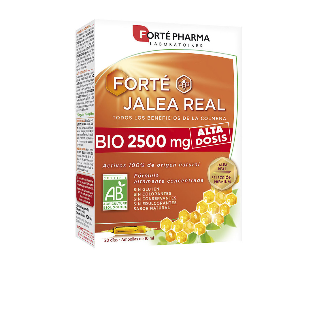 FORTÉ GELÉE ROYALE BIO 2500 mg ampoules 20 x 15 ml