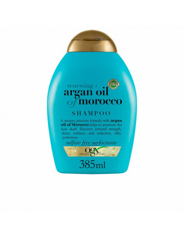 OGX Shampoing à l& 39 huile d& 39 argan marocaine, cheveux secs et abîmés 385 ml