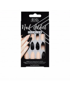 Ardell Nail Addict Faux Ongles Black Stud & Pink Ombre -...