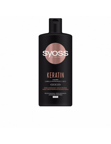 KERATIN champú cabello encrespado y seco 440 ml