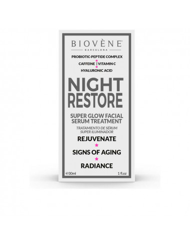 NIGHT RESTORE super glow facial serum treatment 30 ml