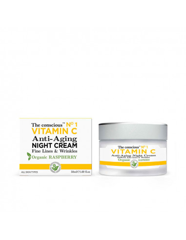 VITAMIN C anti-aging night cream organic raspberry 50 ml