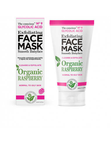 GLYCOLIC ACID exfoliating face mask organic raspberry 50 ml