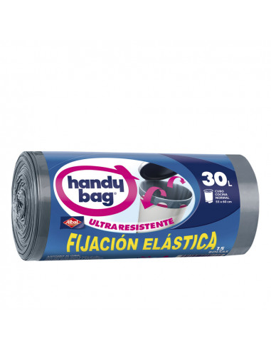 HANDY BAG ELASTIC FIXING sac poubelle 30 litres 15 u