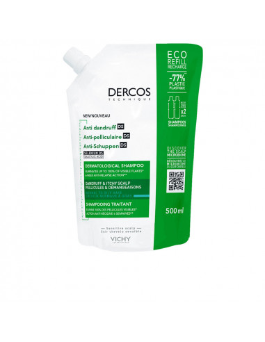 DERCOS anti-dandruff shampoo for normal to oily hair ecorefill 500 ml